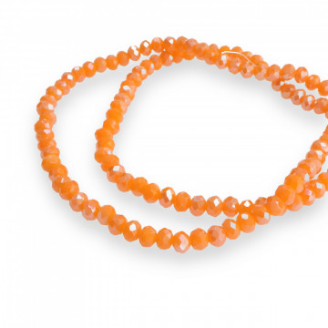 Șirag cristale rondele 4mm, culoare Portocaliu AB - Aprox 130 buc
