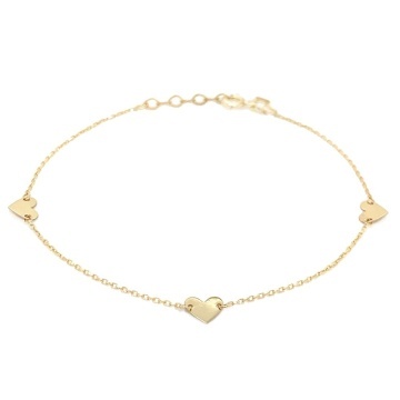 Bratara Aur 14k cu Inimioare