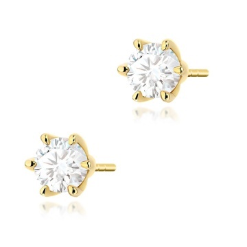 Cercei Aur 14K cu Diamant de Laborator 0.70 ct