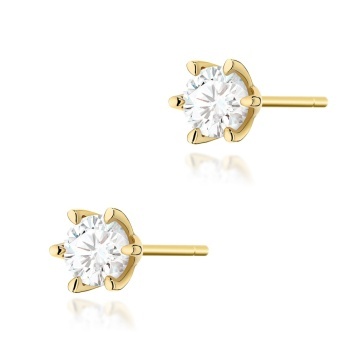 Cercei Aur 14K cu Diamant de Laborator 1.00 ct