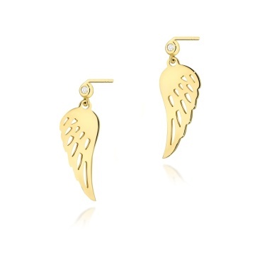 Cercei Aur 14K cu Diamante Naturale 0.03 ct