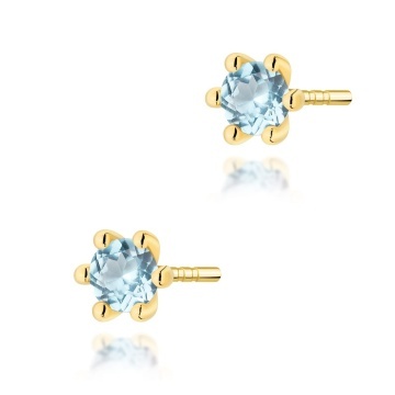 Cercei Aur 14K cu Topaz Swiss 0.15 ct