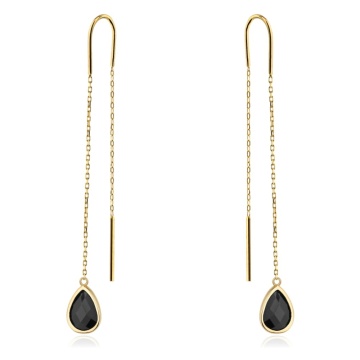 Cercei Aur 14k cu Zircon Negru