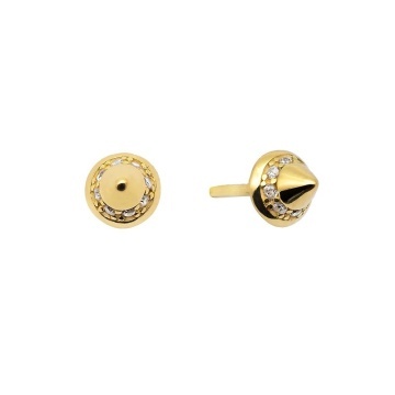 Cercei Aur 14k cu Zirconii Albe