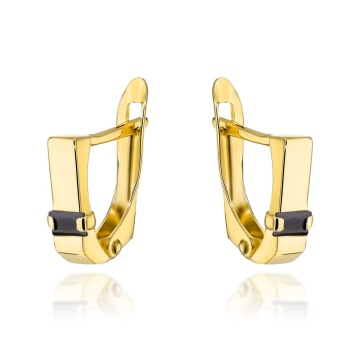 Cercei Aur 14k cu Zirconii Negre