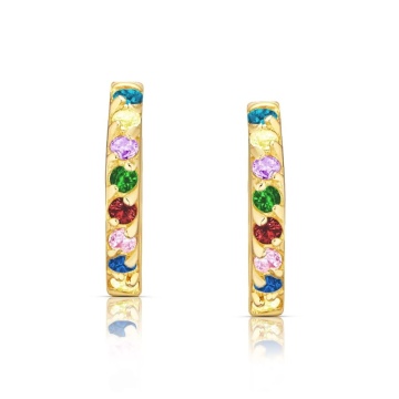 Cercei Aur 8K Princess Sparkle, Culoare Vibrantă