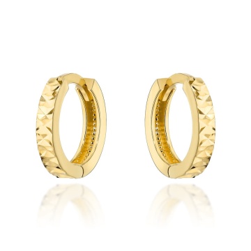Cercei Cerc de Aur 14K cu Model