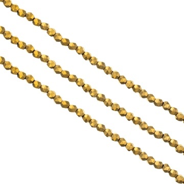 Hematite fatetate - water plated gold - 4mm - sirag aprox 105 buc