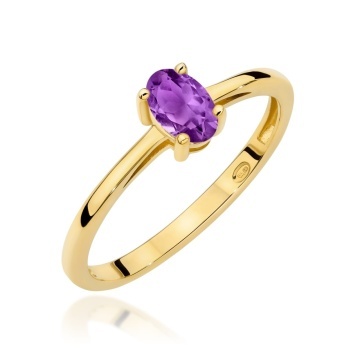 Inel Aur 14K cu Ametist 0.40 ct