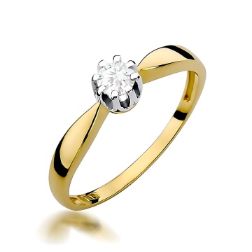 Inel Aur 14K cu Diamant de Laborator 0.20 ct