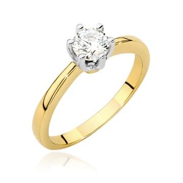 Inel Aur 14K cu Diamant de Laborator 0.50 ct