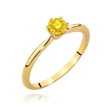 Inel Aur 14K cu Diamant de Laborator 0.50 ct