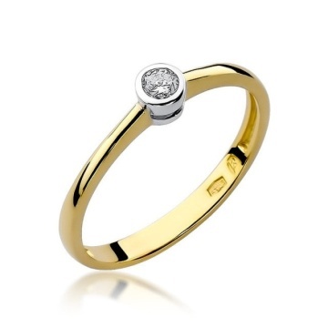 Inel Aur 14K cu Diamant Natural 0.08 ct