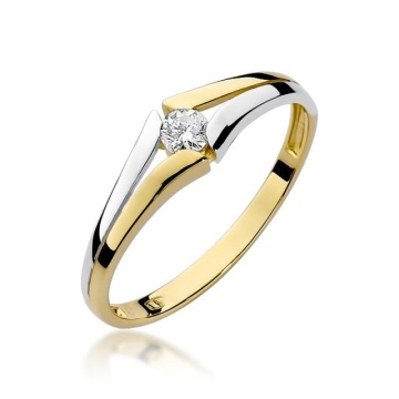 Inel Aur 14K cu Diamant Natural 0.08 ct