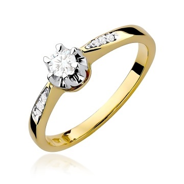 Inel Aur 14K cu Diamante de Laborator 0.25 ct