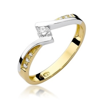 Inel Aur 14K cu Diamante Naturale 0.16 ct