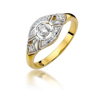 Inel Aur 14K cu Diamante Naturale 0.19 ct