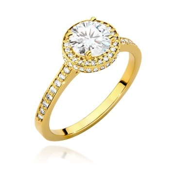 Inel Aur 14K cu Diamante Naturale 1.38 ct
