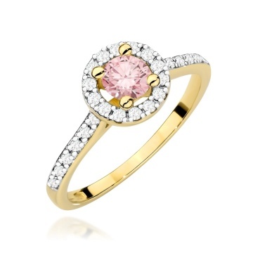 Inel Aur 14K cu Diamante Roz de Laborator 0.72 ct