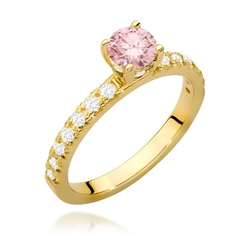 Inel Aur 14K cu Diamante Roz de Laborator 0.74 ct