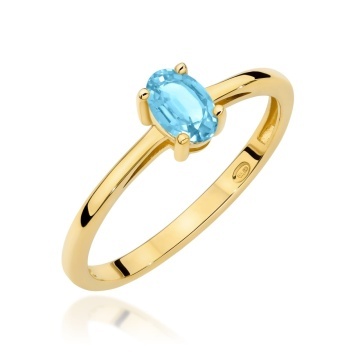 Inel Aur 14K cu Topaz Swiss 0.50 ct