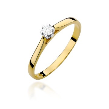 Inel Aur 9K cu Diamant de Laborator 0.10 ct