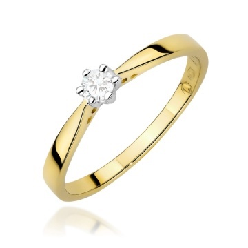 Inel Aur 9K cu Diamant de Laborator 0.10 ct
