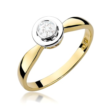 Inel Aur 9K cu Diamant de Laborator 0.20 ct