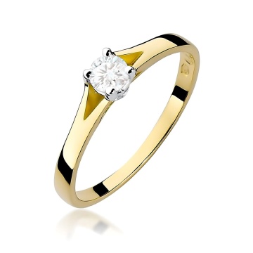 Inel Aur 9K cu Diamant de Laborator 0.20 ct