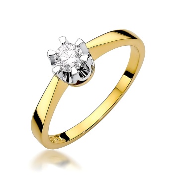 Inel Aur 9K cu Diamant de Laborator 0.25 ct