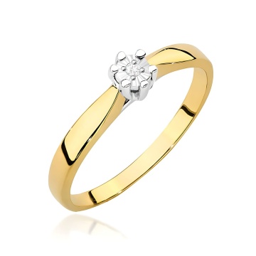 Inel Aur 9K cu Diamant Natural 0.01 ct