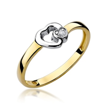 Inel Aur 9K cu Diamant Natural 0.02 ct