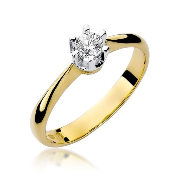 Inel Aur 9K cu Diamant Natural 0.23 ct