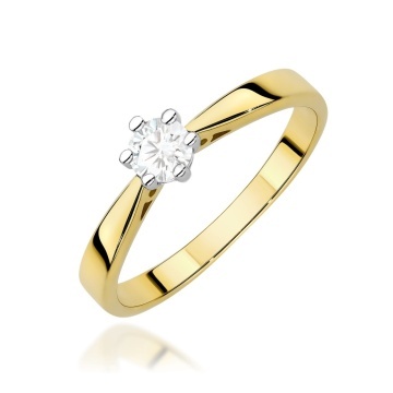 Inel Aur 9K cu Diamant Natural 0.30 ct