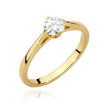 Inel Aur 9K cu Diamant Natural 0.40 ct