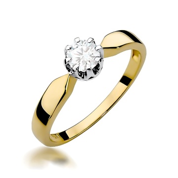Inel Aur 9K cu Diamant Natural 0.40 ct