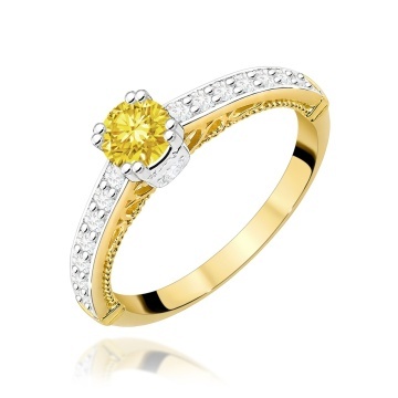 Inel Aur 9K cu Diamante de Laborator 0.56 ct