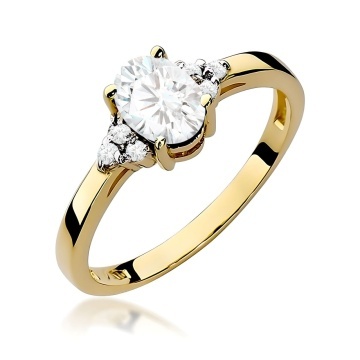 Inel Aur 9K cu Diamante de Laborator 0.75 ct