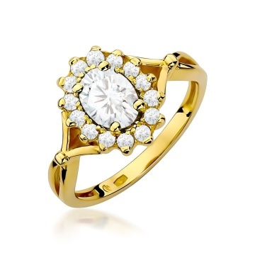 Inel Aur 9K cu Diamante de Laborator 0.98 ct