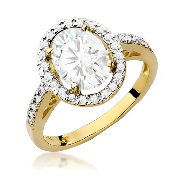 Inel Aur 9K cu Diamante de Laborator 2.16 ct