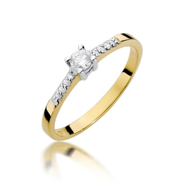 Inel Aur 9K cu Diamante Naturale 0.22 ct