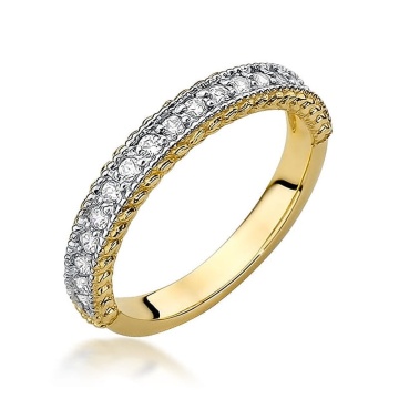 Inel Aur 9K cu Diamante Naturale 0.25 ct