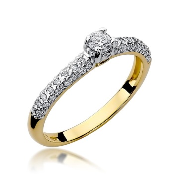 Inel Aur 9K cu Diamante Naturale 0.36 ct