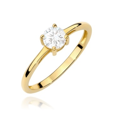 Inel Aur 9K cu Safir Alb 0.60 ct