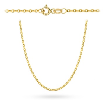 Lanț Aur 14K Model Rolo Diamatantat, 45 cm, Ultraușor