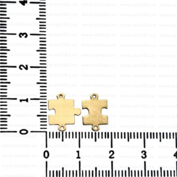 Link din aur 14k - pentru bratara - set puzzle