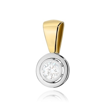 Pandantiv Aur 14K cu Diamant de Laborator 0.20 ct