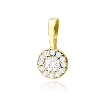 Pandantiv Aur 14K cu Diamante de Laborator 0.22 ct