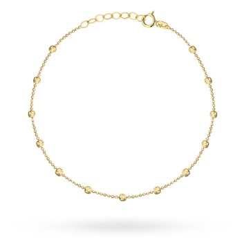 Brățară Aur 14K Cu Bile Diamantate