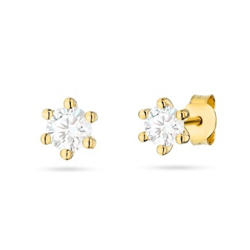 Cercei Aur 14K cu Diamant de Laborator 0.10 ct